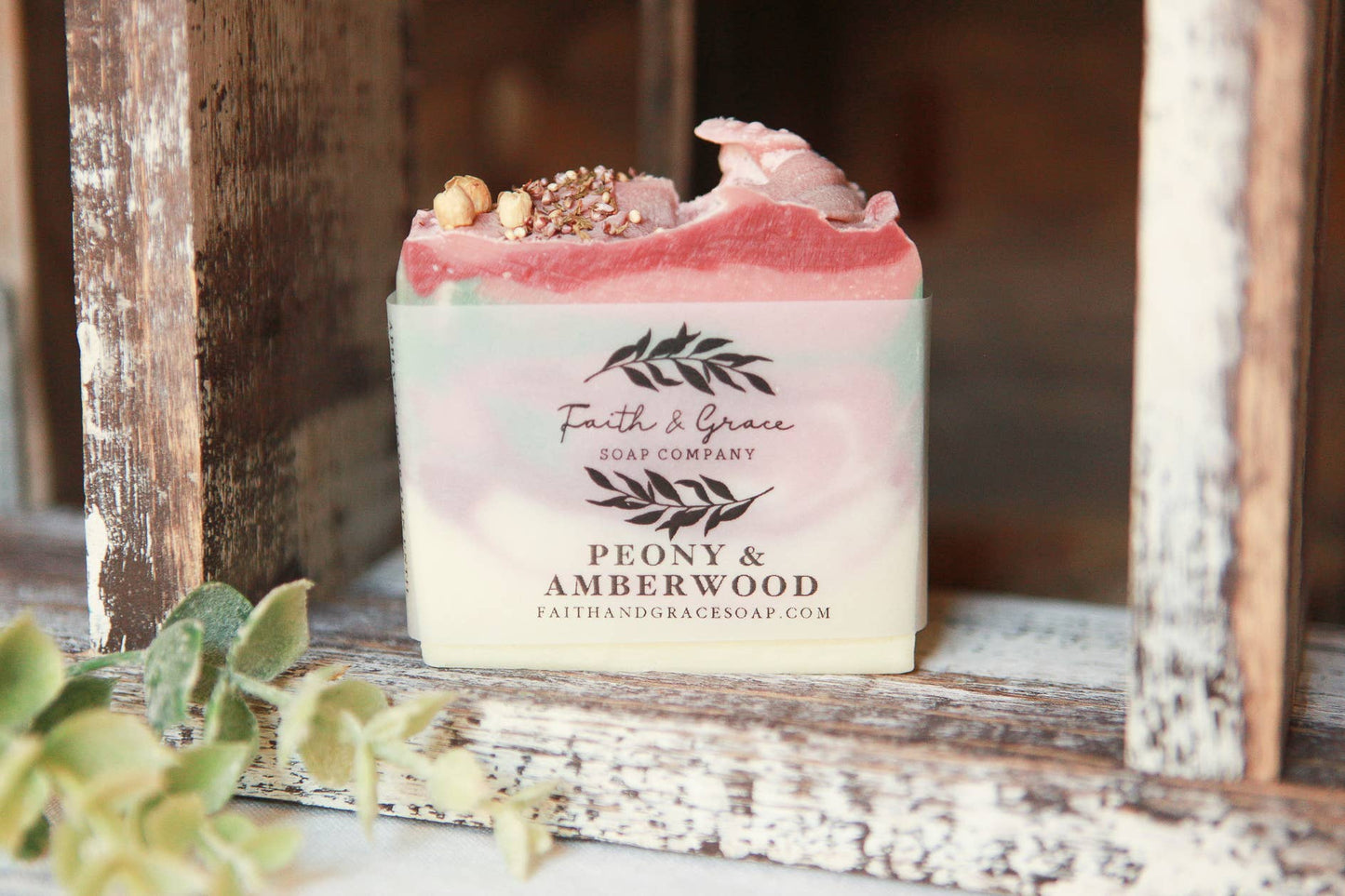 Peony & Amberwood Artisan Soap