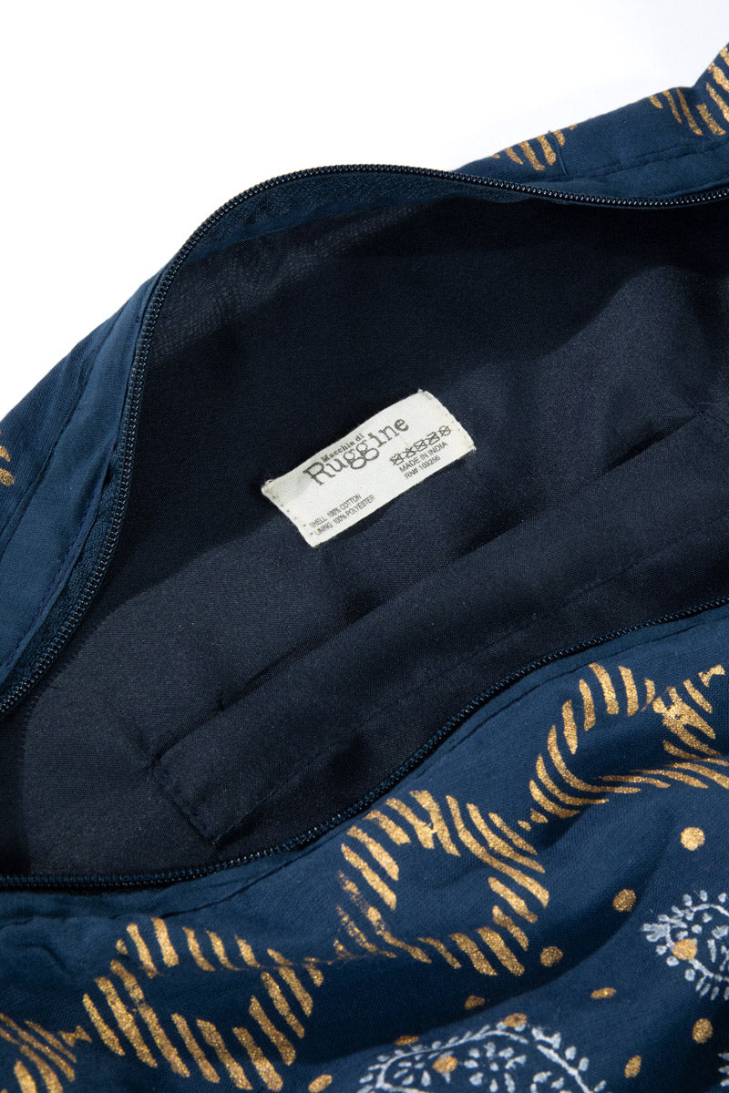Hand Block Ethnic Print Bag: Eight Miles High / OS