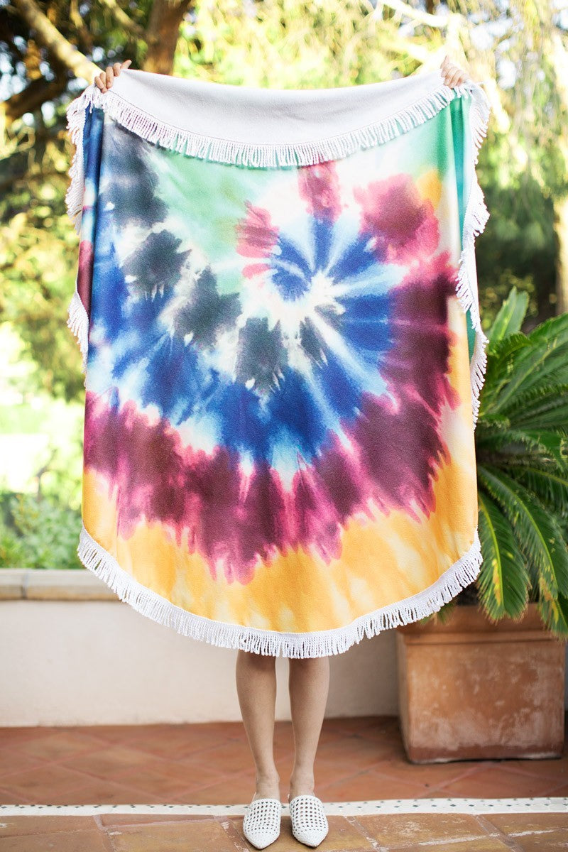 Santa Monica Tie-Dye Towel: Santa Monica / OS